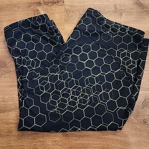 Sports Illustrated Women's 2X Multicolor Athletic Leggings Hexagonal Stretch